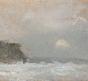 Clarice Beckett Moonrise, Beaumaris oil painting on canvas